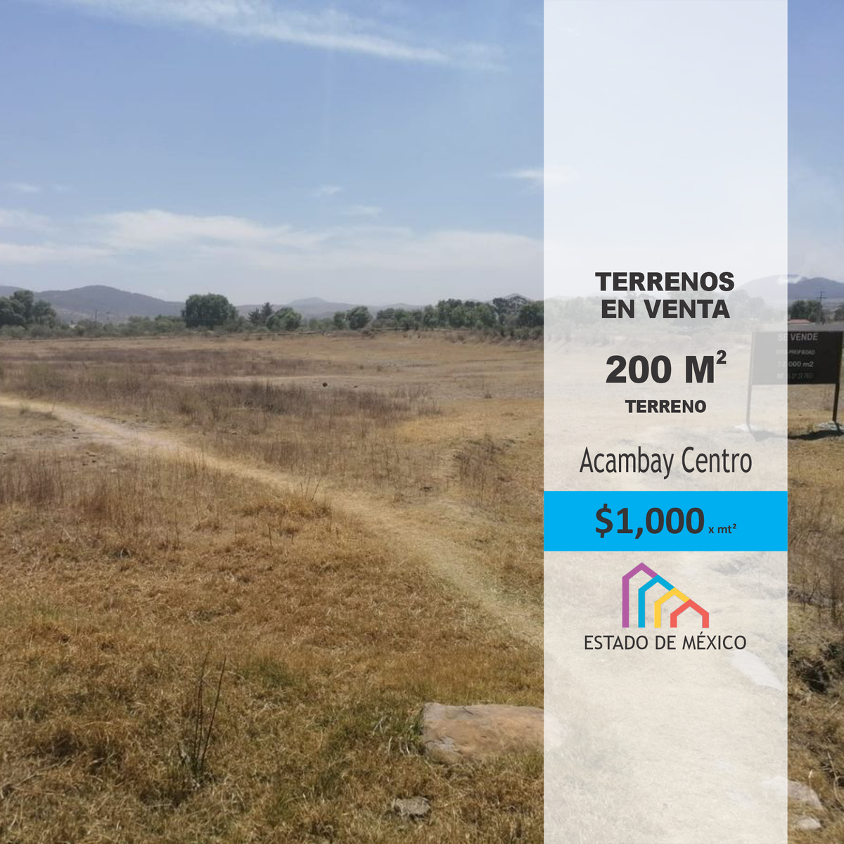 Venta de Terrenos en Acambay, Edo de México