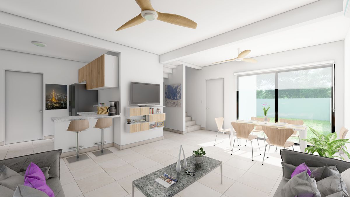 6 of 6: MODELO TERRA ACQUA, VISTA INTERIOR, SALA-COMEDOR.