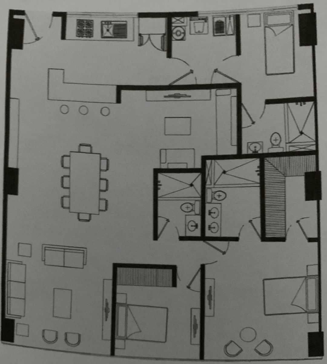 27 of 34: Plano departamento de 145.5 m2