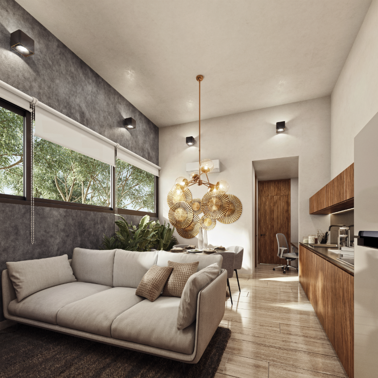 2 de 9: Sala, Comedor y Cocina