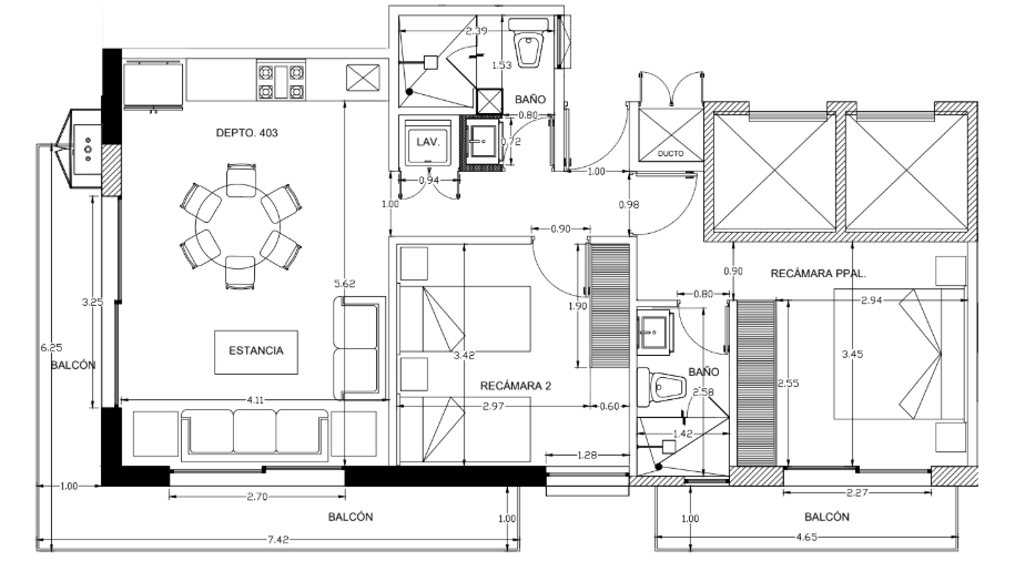 11 de 39: Diseño del Departamento 403