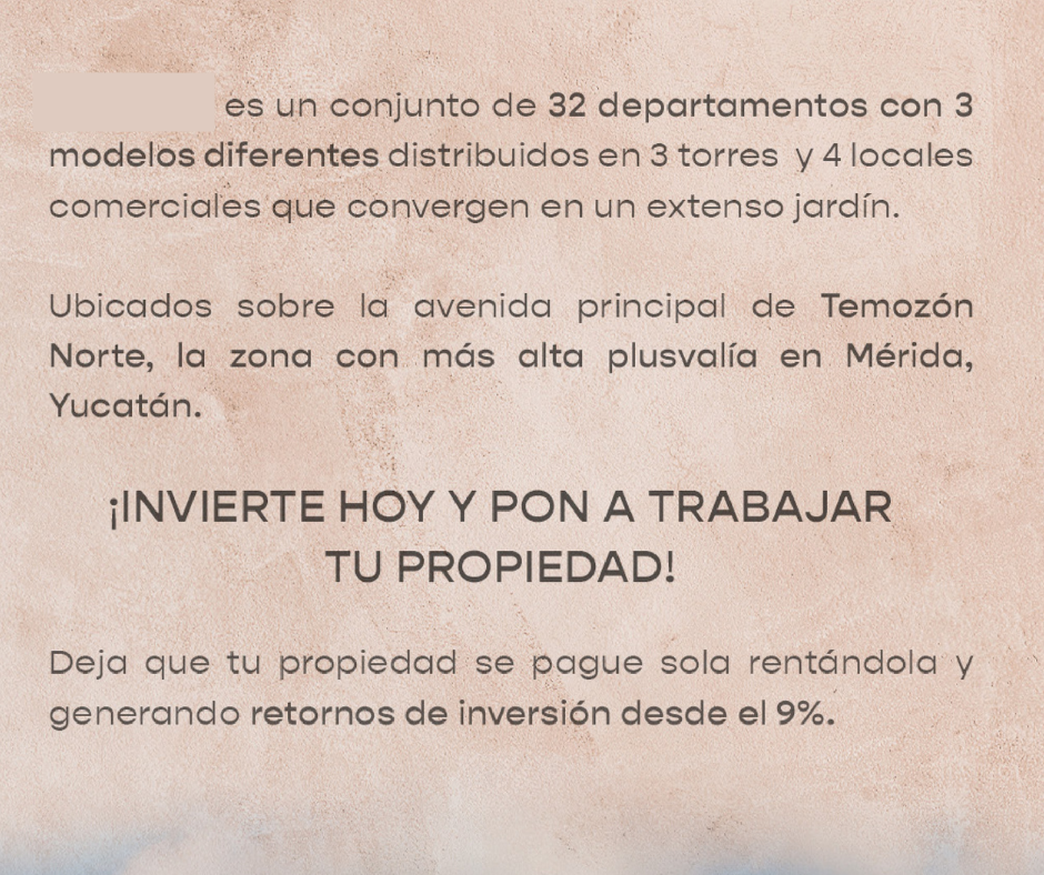 10 de 12: Departamento en venta Mérida, temozon norte, Chichen Realty