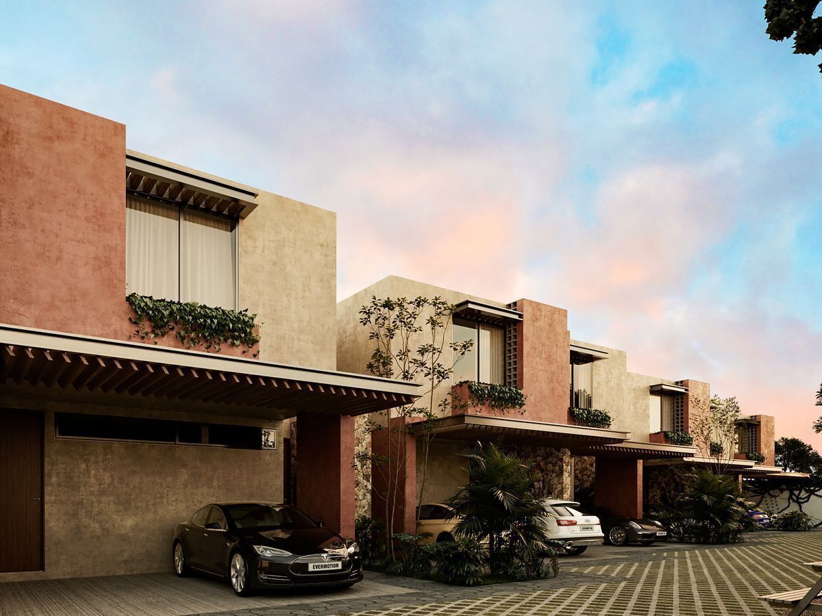 4 de 18: Fachada TH - Town House Temozon en Privada