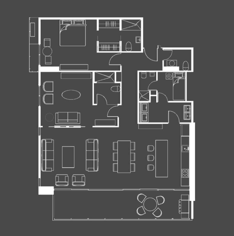 10 de 32: Apartamento tipo 2 hab-153 m