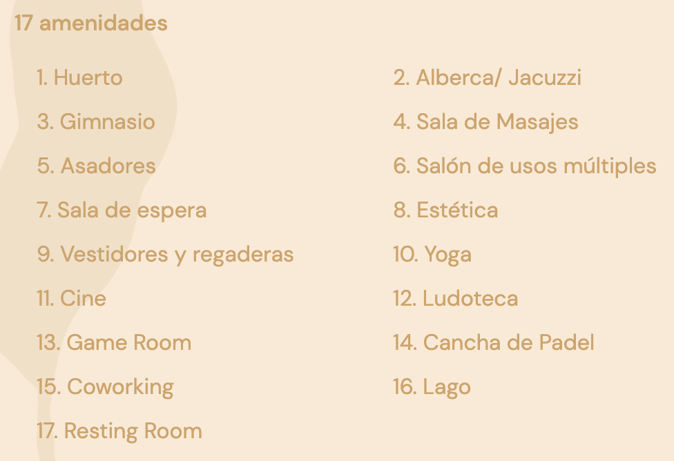 41 de 41: Amenidades