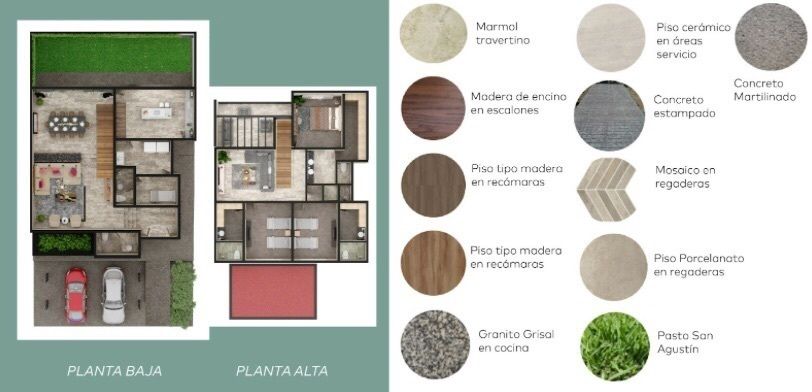 Planta alta, baja y acabados