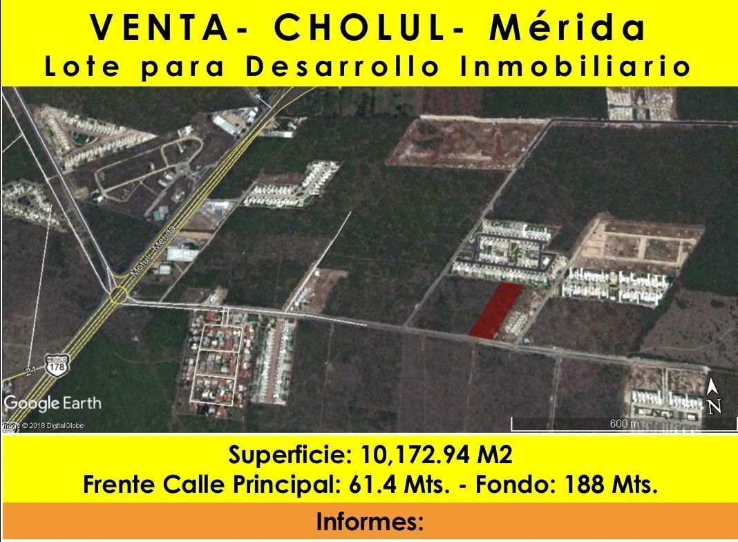 Lote para Desarrollo Inmobiliario Cholul Venta