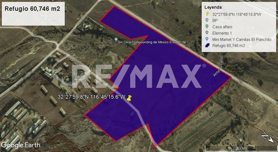 Terreno en Venta de 60,746 M2, en el Refugio, Tijuana B.C.