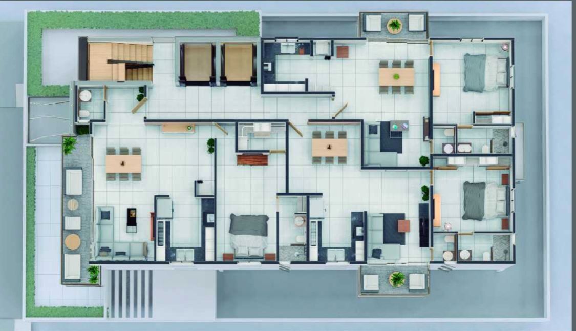 1 de 3: Planos apartamentos de 1 habitación