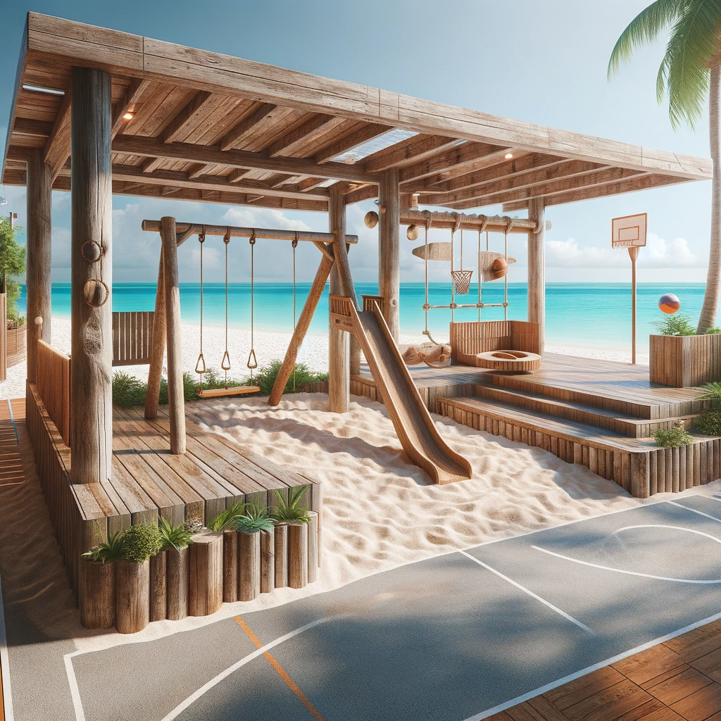 15 de 26: area de juegos para ninños en la playa