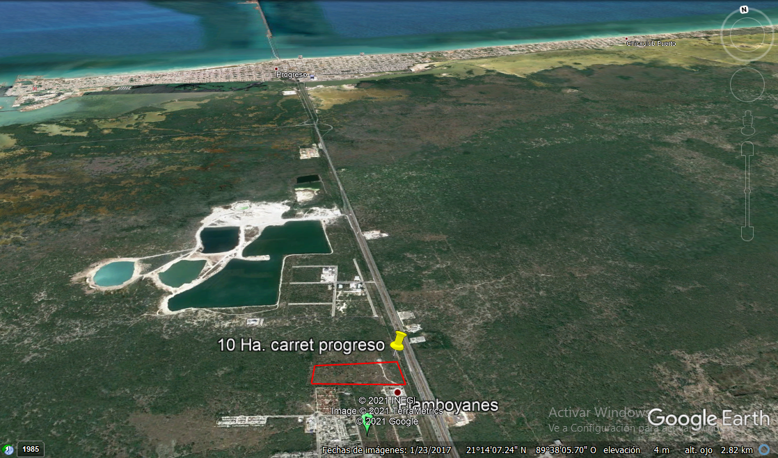 2 de 8: Terreno en progreso Yucatán vista aérea 2