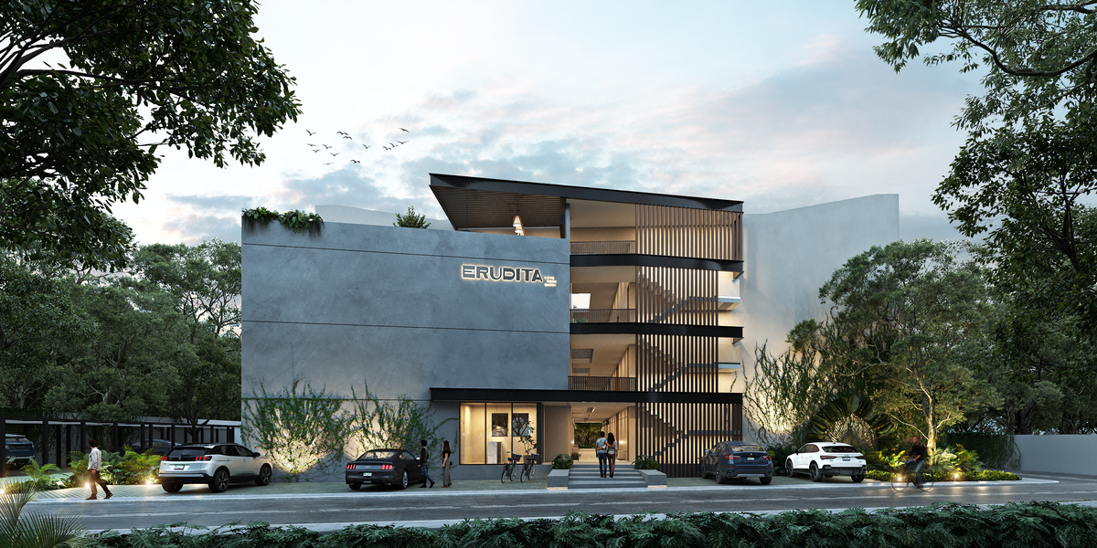 Departamento en Venta de 1 Recámara en Temozón Norte Modelo Single Garden