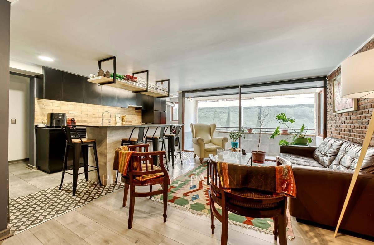 1 de 10: Living con  cocina integrada