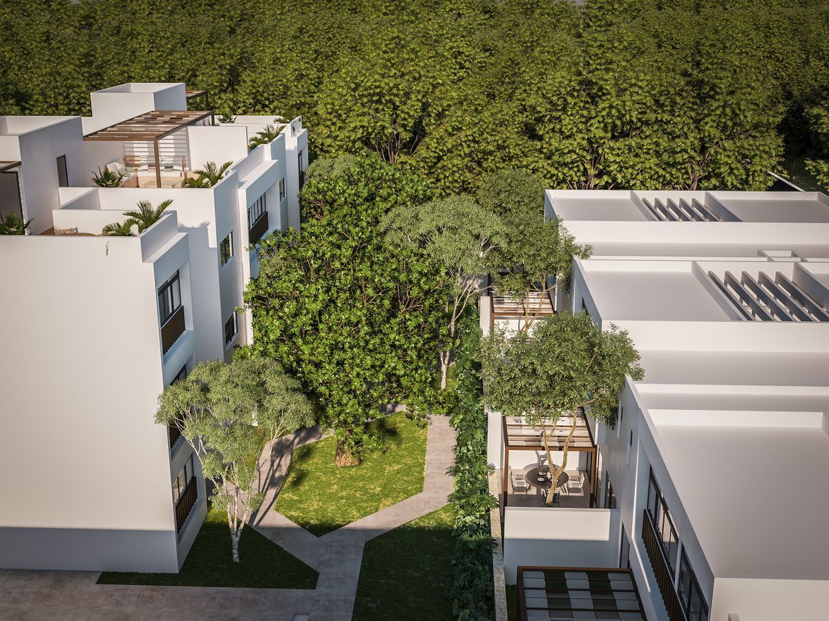 VISTA HACIA LOS TOWNHOUSES Y DEPARTAMENTOS 