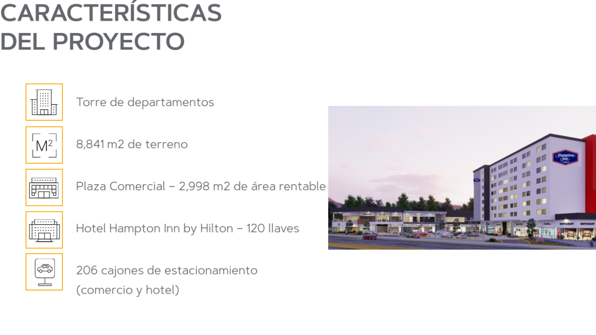 Inversión Comercial y Hotel en Proyecto  Ubika Periferico Sur
