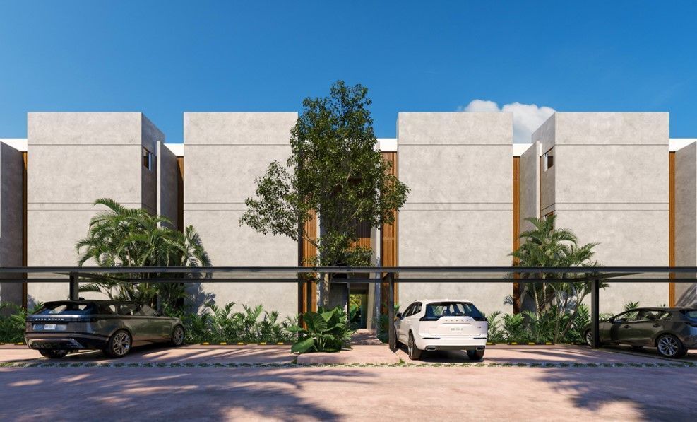 2 de 8: fachada, departamentos en privada residencial / mayanlife.mx