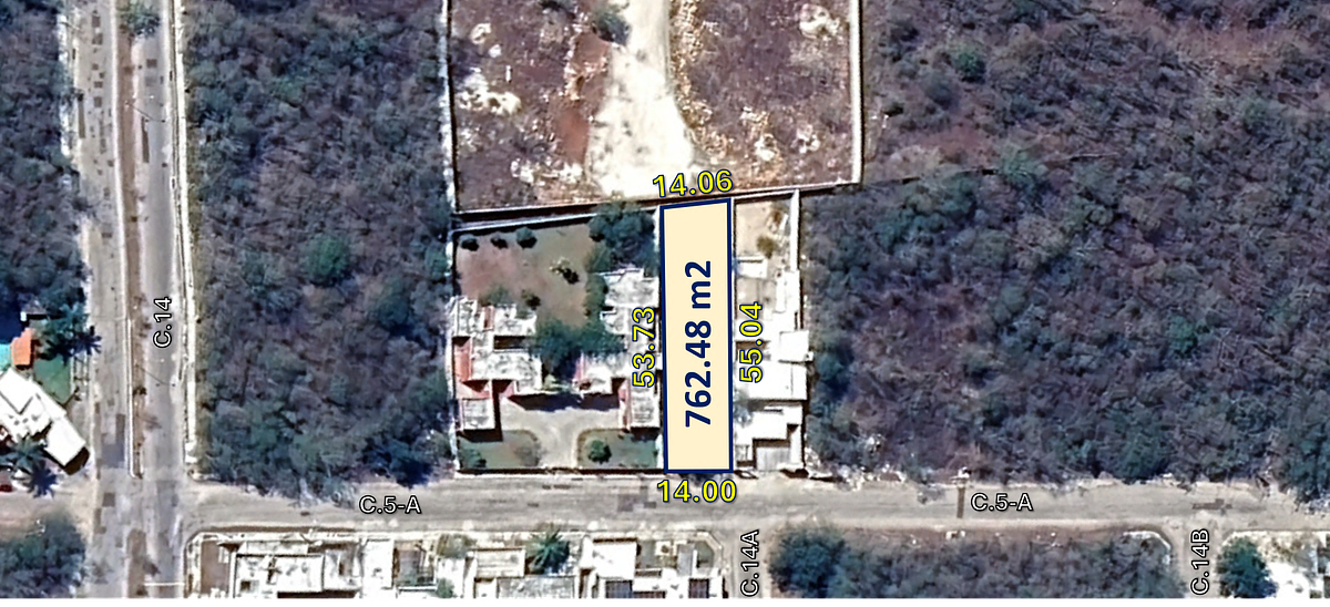 Terreno de 762.48 m2 en Cholul, Viladiu, Mérida
