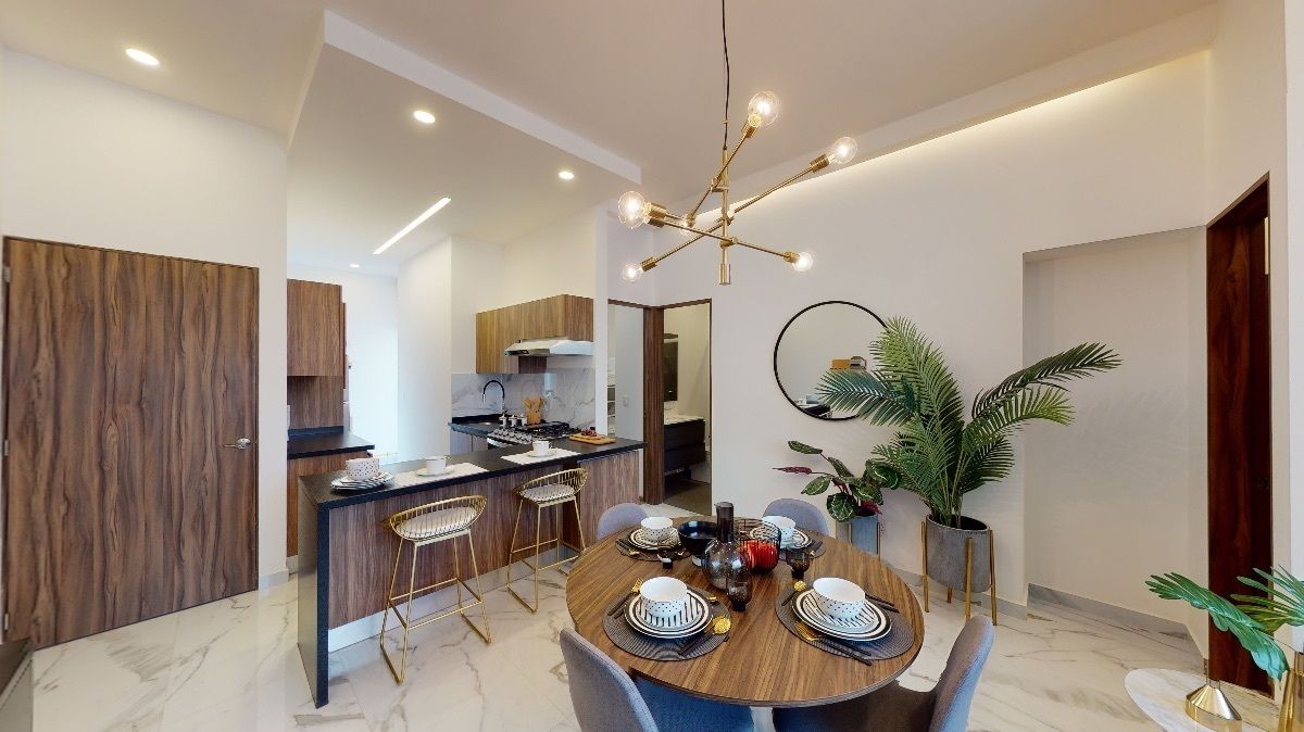 Comedor y barra de cocina