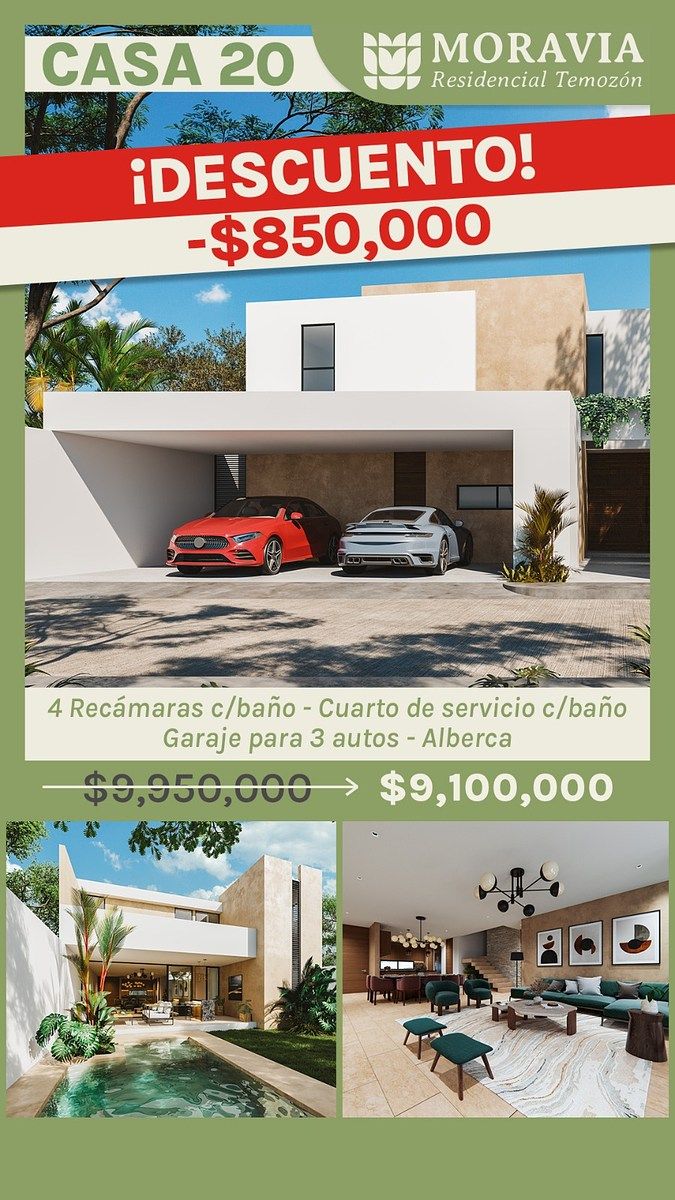 Casa(20) en Venta en Moravia en Temozón Norte, foto 1 de 28