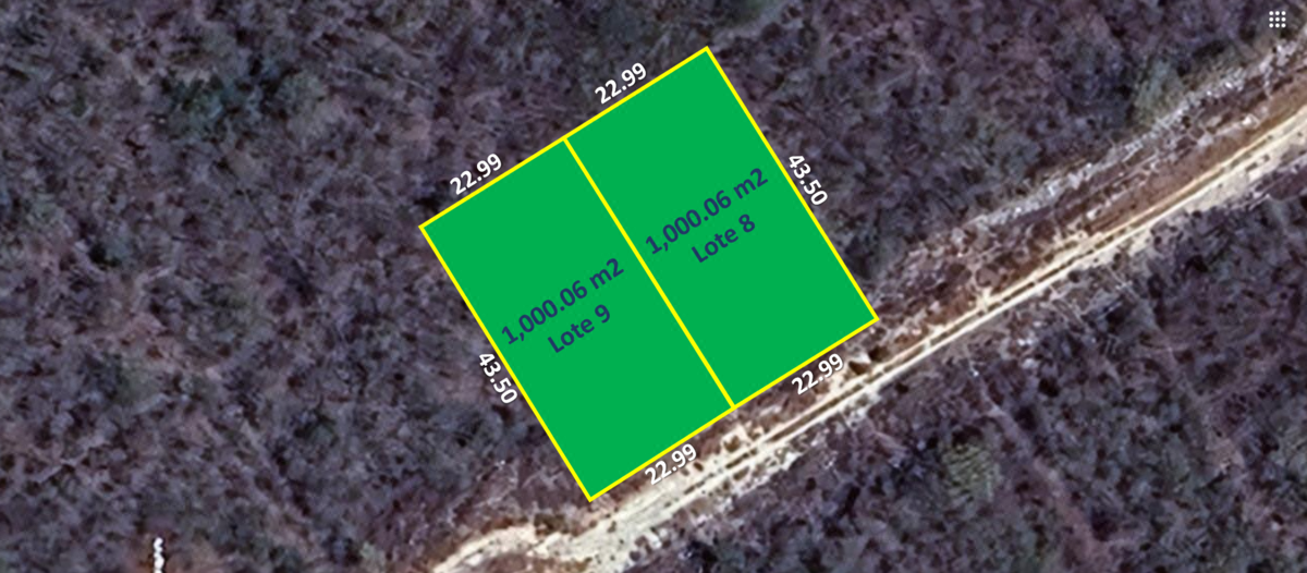 OPORTUNIDAD! 2 Terrenos de 1,000.06 m2 en Cerrada Montes de Yaxkukul, Yucatán