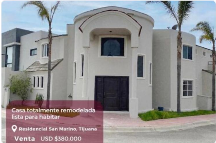 CASA EN VENTA EN RESIDENCIAL SAN MARINO TIJUANA