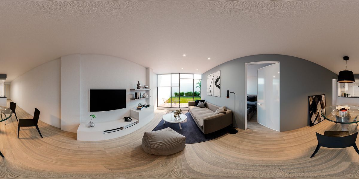 5 de 6: Área de Estar, Sala - Comedor y Pasillo