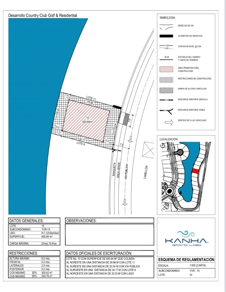 Terreno en venta en Kanha Country Club