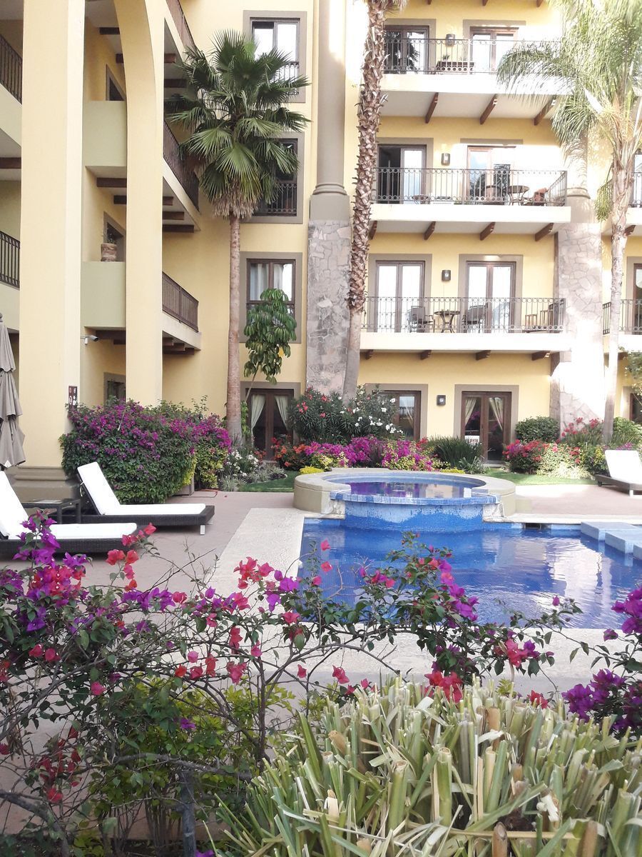 1 de 39: Vista del frente del condominio y de la alberca climatizada.