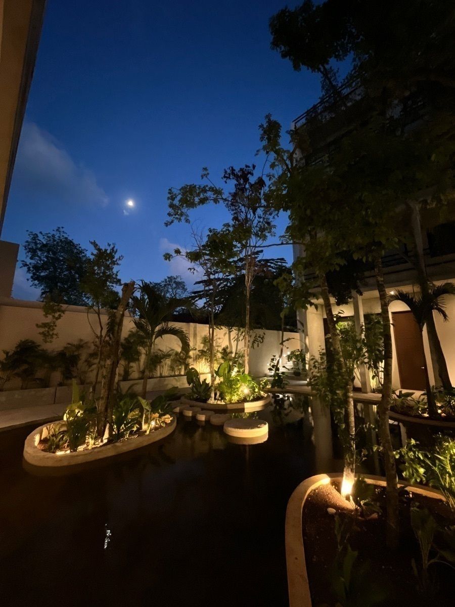 Lago artificial noche