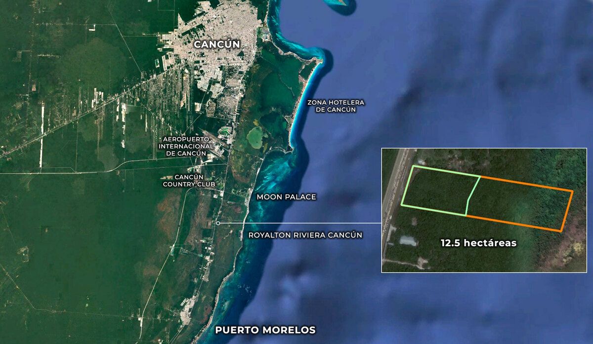 Terreno sobre Carretera Federal entre Cancún y Puerto Morelos