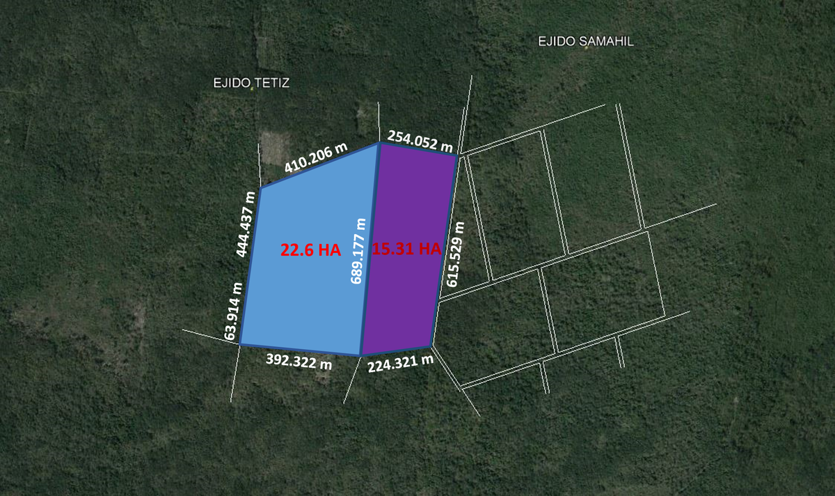 Terrenos de 22.6 y 15.31 Hectáreas en Tetíz Yucatán - foto 1