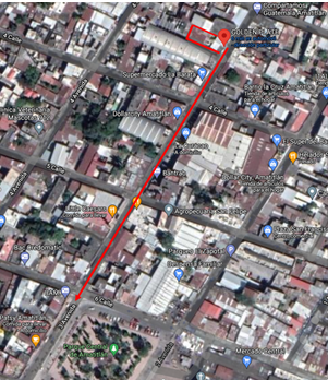 3 de 3: Linea que indica la calle principal del área