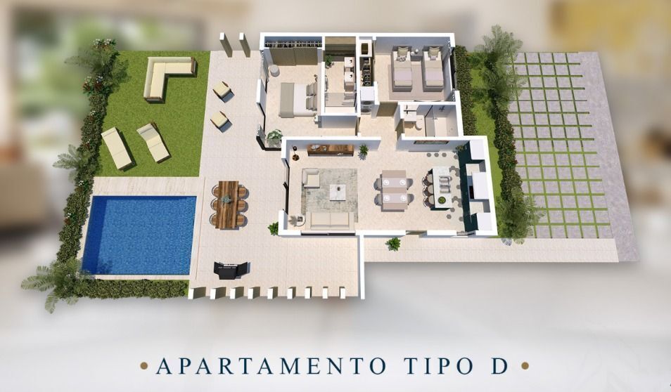 18 de 18: Plan del Apartamento tipo D en Sabana Vista Cana