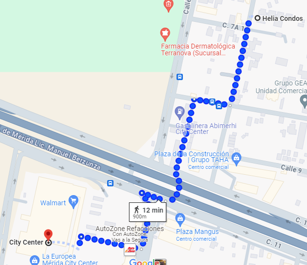 14 de 14: DISTANCIA A CITY CENTER Y  PARADA MAYABUS