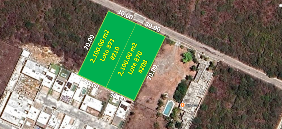 Terrenos Campestres de 2,100 m2 en San Diego Cutz Conkal Yucatán