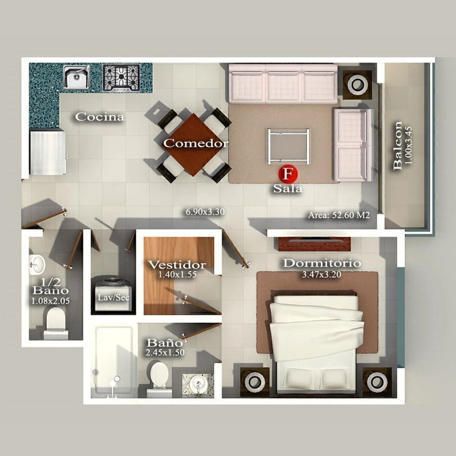2 de 15: Apartamento en venta 2 habitaciones Evaristo Morales