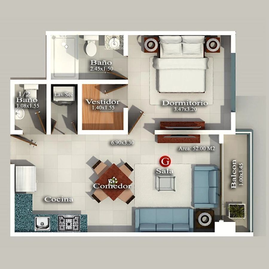 3 de 15: Apartamento en venta 2 habitaciones Evaristo Morales