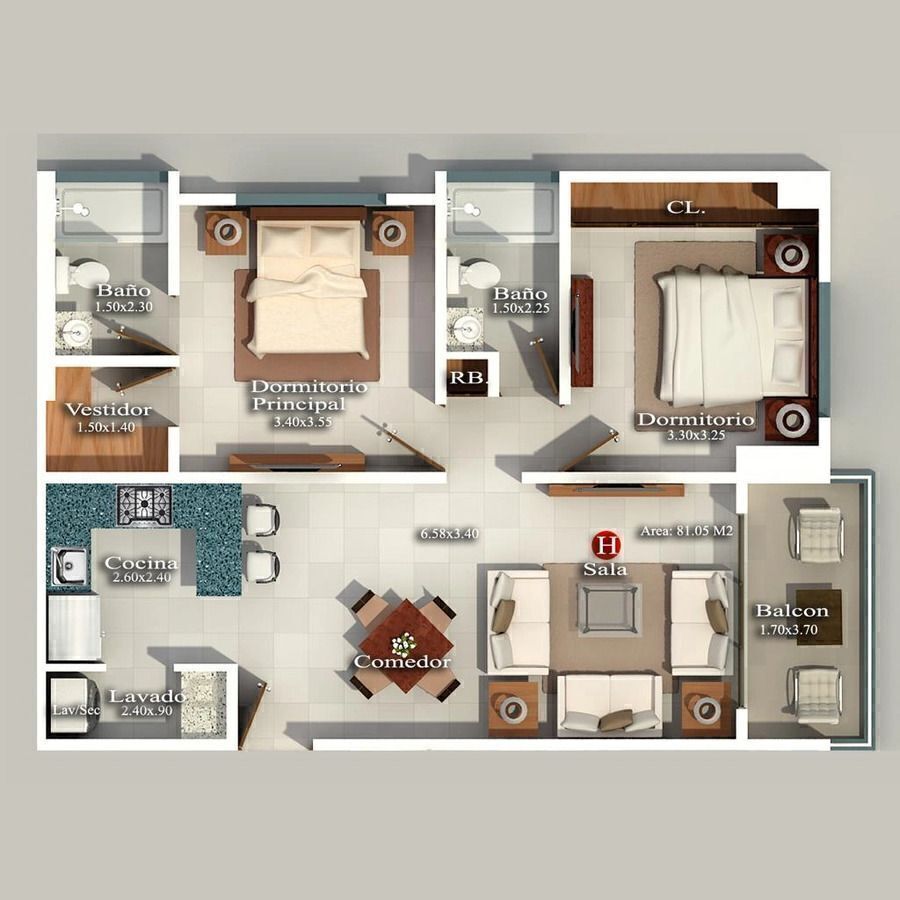 4 de 15: Apartamento en venta 2 habitaciones Evaristo Morales