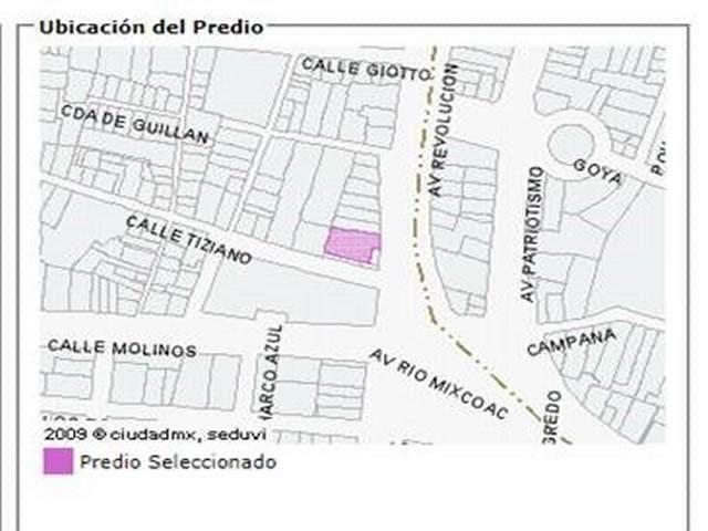 Terreno en Venta en MIXCOAC
