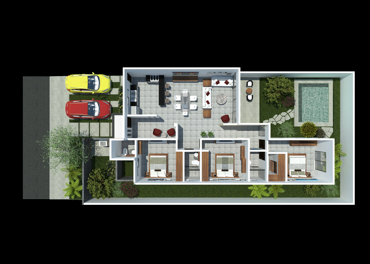 6 de 7: DISTRIBUCIÓN 3 RECAMARAS