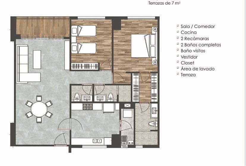 Apartamento em Hacienda de las Palmas, Huixquilucan, foto 10 de 15