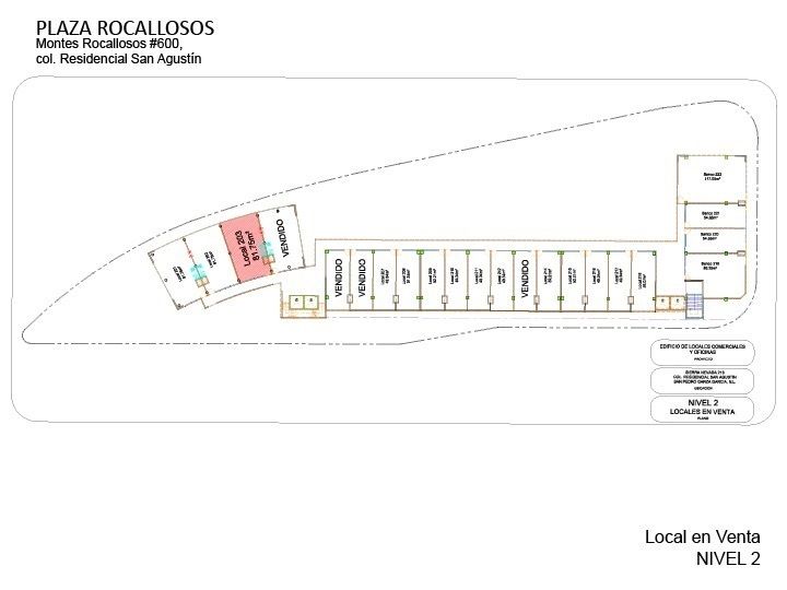 3 de 3: Plano Nivel 2 - Local en ROJO