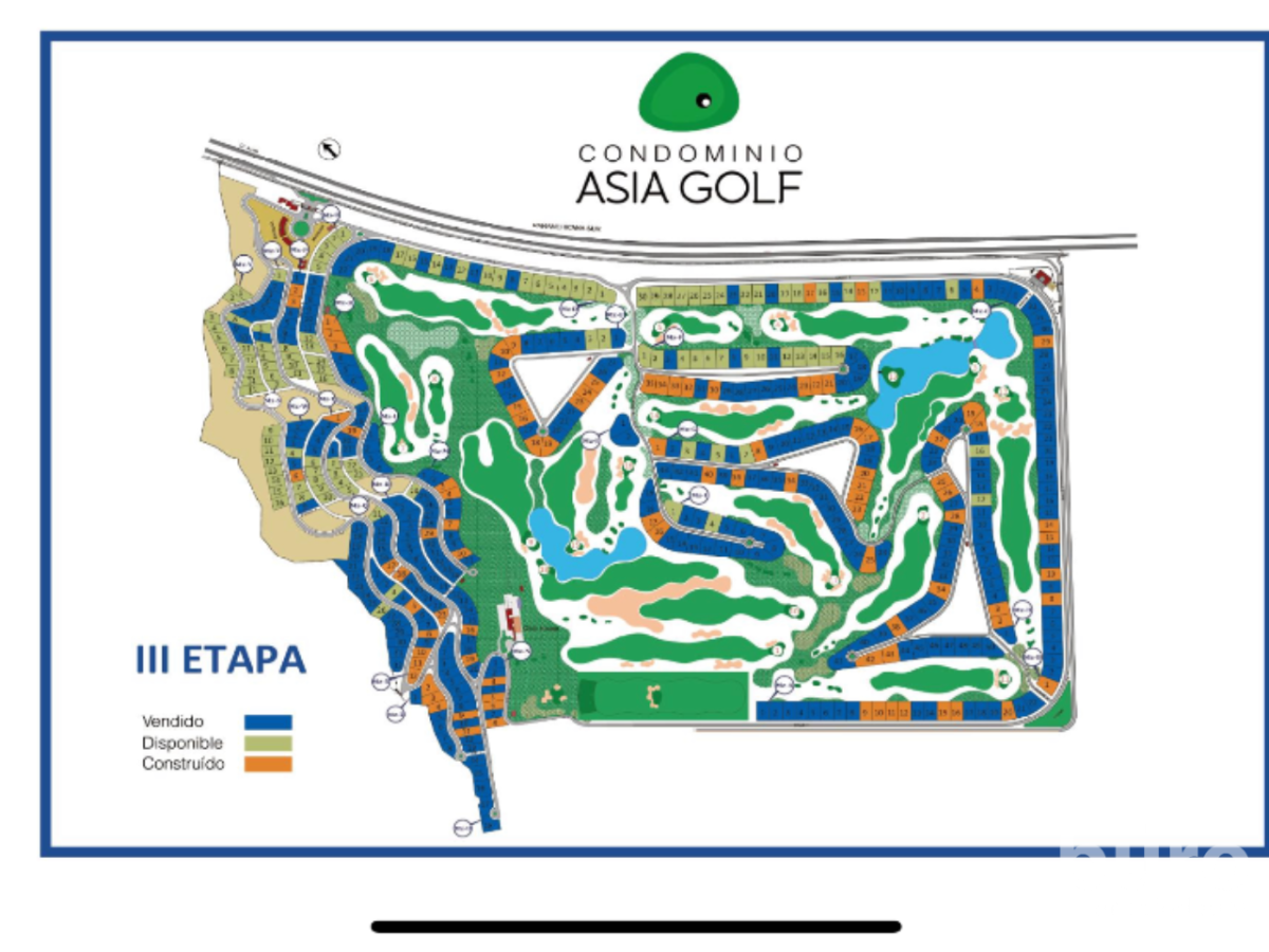 6 de 9: El plan del club Asia Golf, manzana R, Lote 3.