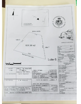 2 de 23: PLANO CATASTRAL DEL LOTE 6