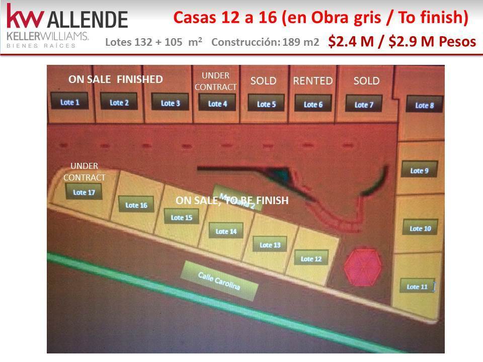 12 of 12: Casas 12 a 16 en obra gris a solo $2,400,000 pesos "as is"
