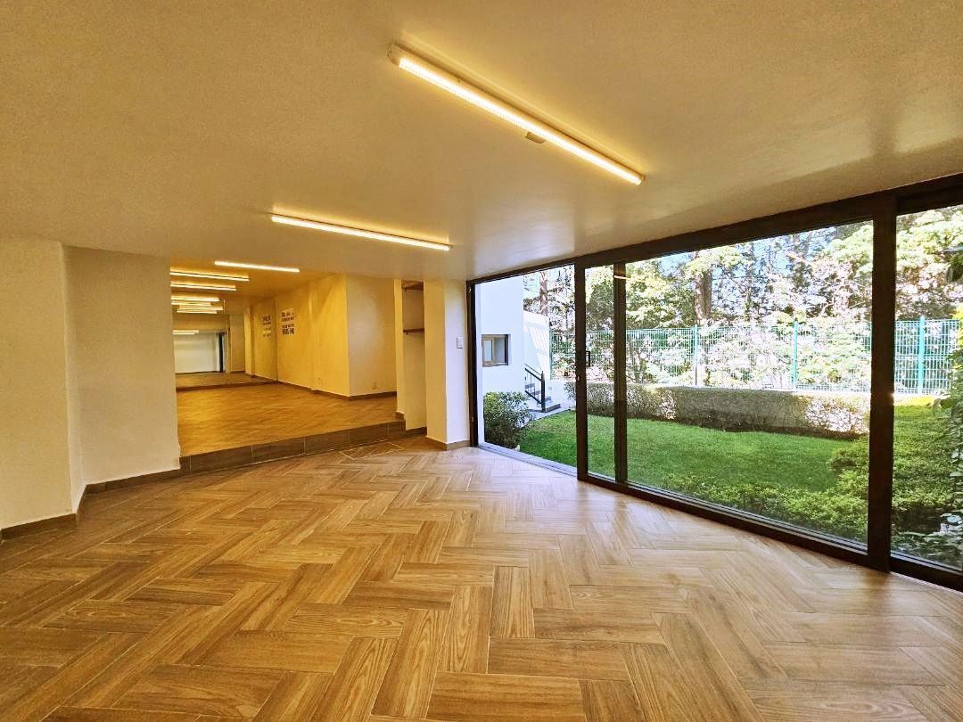 38 de 41: cuarto de juegos y gimnasio con salida a jardín.
