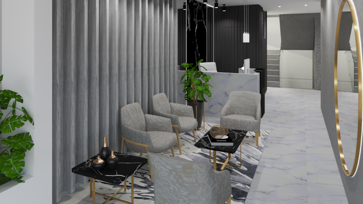 4 de 11: LOBBY CAUDALIA HABITAT CON MEDIO BAÑO -SEGURIDAD PRIVADA