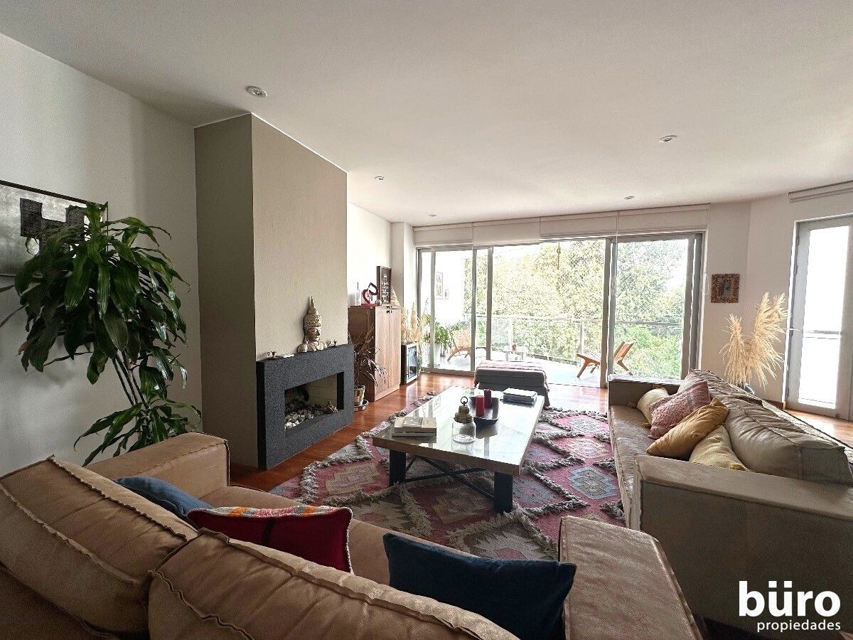 15 de 39: Sala Principal de buen tamaño con vista parque y chimenea