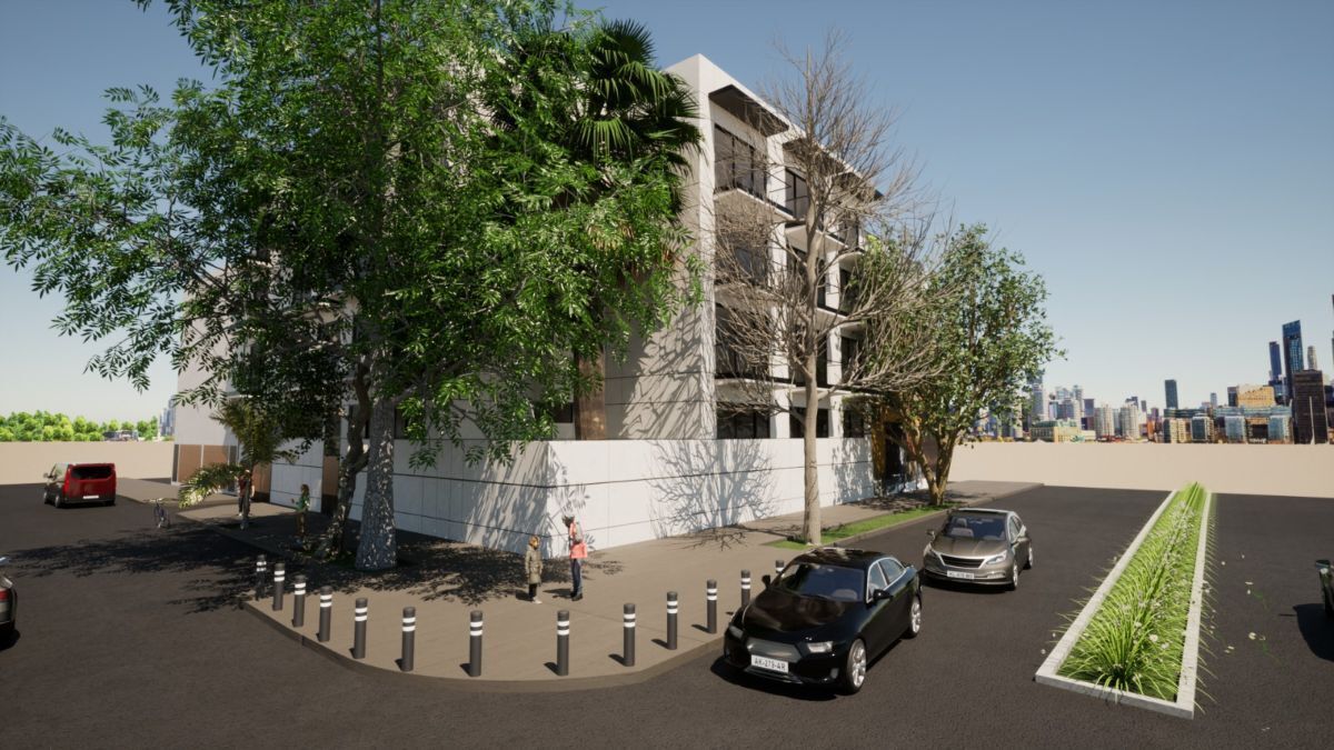 2 de 17: Fachada trasera del edificio