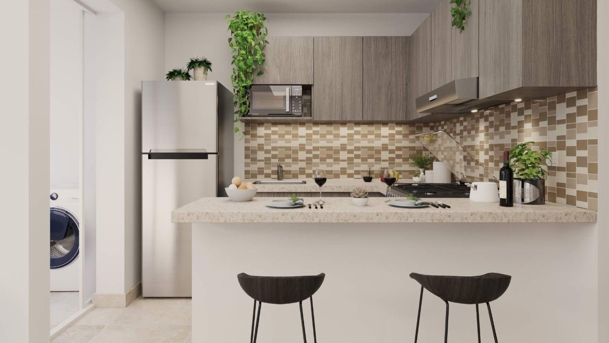 2 de 17: Cocina con barra y acabados como se muestran